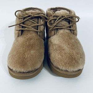 UGG Neumel Cozy Chestnut SheepSkin Lace up Ankle  Boots Unisex